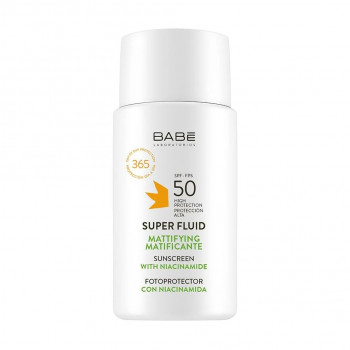 Сонцезахисний суперфлюїд для обличчя BABE Laboratorios Super Fluid SPF 50 для всіх типів шкіри, з матувальним ефектом, 50 мл