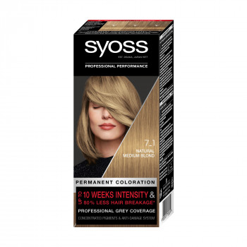 Стійка крем-фарба для волосся Syoss 7_1 Натуральний середньо-русявий, 115 мл