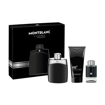 Парфумований набір чоловічий Montblanc Legend Men (туалетна вода, 100 мл + бальзам після гоління, 150 мл + туалетна вода, 4.5 мл)