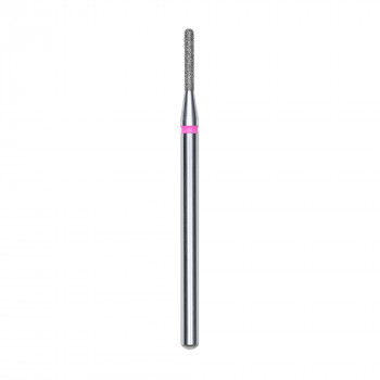 Змінна алмазна фреза для манікюру Staleks Pro Циліндр закруглений, червона, діаметр 1.4 мм, робоча частина 8 мм
