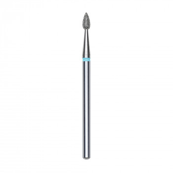 Змінна алмазна фреза для манікюру Staleks Pro Крапля, синя, діаметр 2.3 мм, робоча частина 5 мм