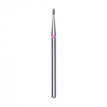 Змінна алмазна фреза для манікюру Staleks Pro Брунька закруглена, червона, діаметр 1.2 мм, робоча частина 3 мм