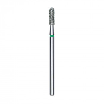 Змінна алмазна фреза для манікюру Staleks Pro Циліндр закруглений, зелена, діаметр 2.3 мм, робоча частина 8 мм