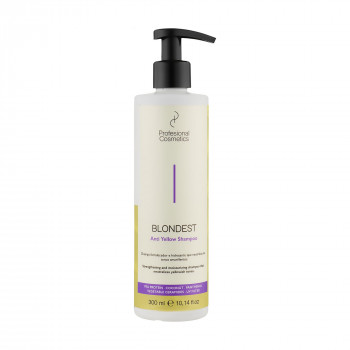 Антижовтий шампунь для волосся Profesional Cosmetics Blondest Anti Yellow Shampoo, 300 мл