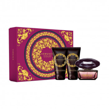 Парфумований набір жіночий Versace Crystal Noir (туалетна вода, 50 мл + гель для душу, 50 мл + лосьйон для тіла, 50 мл)