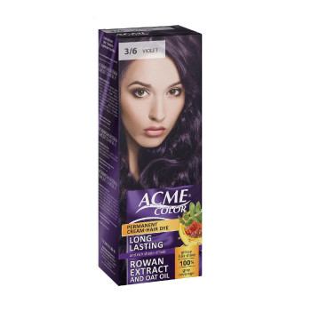 Стійка крем-фарба для волосся Acme Color Permanent Cream-Hair Dye 3/6 Violet, 115 мл