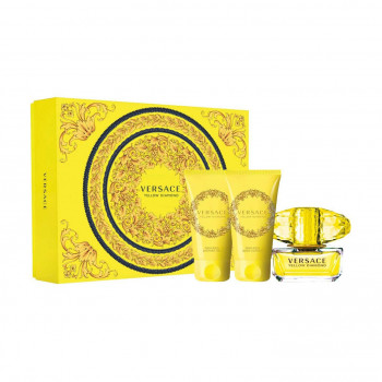 Парфумований набір жіночий Versace Yellow Diamond (туалетна вода, 50 мл + гель для душу, 50 мл + лосьйон для тіла, 50 мл)