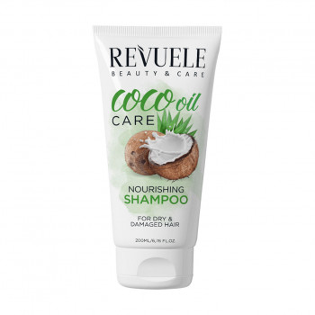 Живильний шампунь Revuele Coco Care Nourishing Shampoo для сухого та пошкодженого волосся, з кокосовою олією, 200 мл