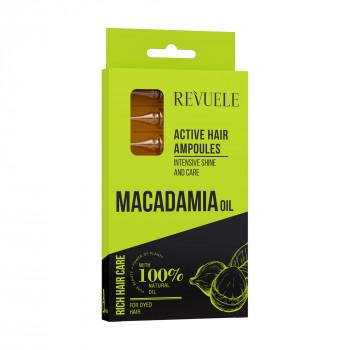 Активні ампули для волосся Revuele Macadamia Oil Active Hair Ampoules з олією макадамії, 8*5 мл