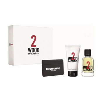 Парфумований набір чоловічий Dsquared2 2 Wood (туалетна вода, 100 мл + гель для душу, 100 мл + гаманець)