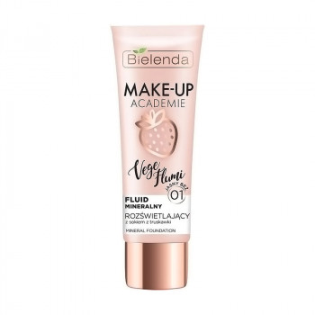 Мінеральний тонувальний флюїд для обличчя Bielenda Make-Up Academie Vege Flumi Fluid Mineralny 01 Світло-бежевий, 30 мл