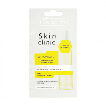 Освітлювальна та зволожувальна маска для обличчя Bielenda Skin Clinic Professional Vitamin C Mask, 8 г
