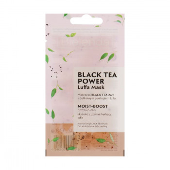 Зволожувальна маска для обличчя 2в1 Bielenda Black Tea Power Luffa Mask 2in1, 8 г