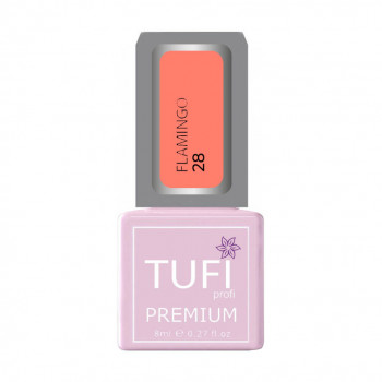 Гель-лак для нігтів Tufi profi Premium Flamingo 28 Персиковий смузі, 8 мл