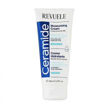 Зволожувальний крем для обличчя та тіла Revuele Ceramide Moisturizing Cream з керамідами, 200 мл