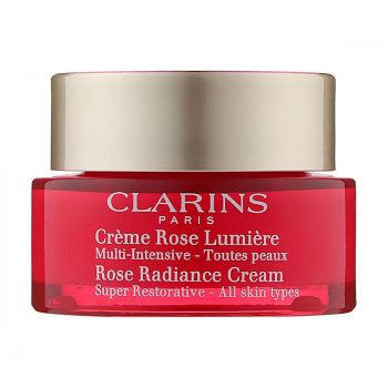 Відновлювальний денний крем для обличчя Clarins Rose Radiance Cream Super Restorative для всіх типів шкіри, проти зморщок, 50 мл