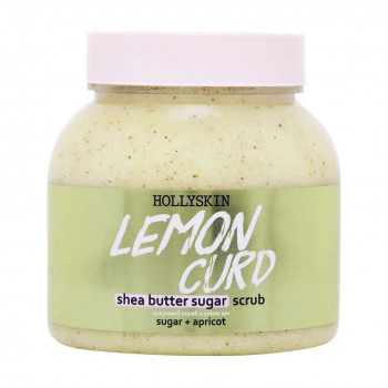 Цукровий скраб для тіла з олією ши та перлітом Hollyskin Lemon Curd, 300 мл