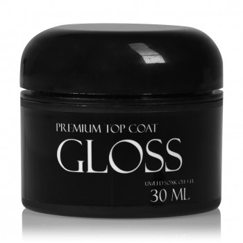 Топ для гель-лаку Gloss Premium Top Coat UV/LED Soak Off з липким шаром, 30 мл