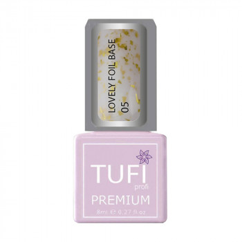 База для гель-лаку Tufi profi Premium Lovely Foil Base з фольгою, 05 Кокетка, 8 мл