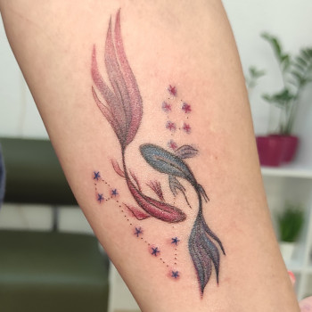 Тату кольорові сузір'я короп, фото - Майстер перманентного макіяжу Ольга Чикалова