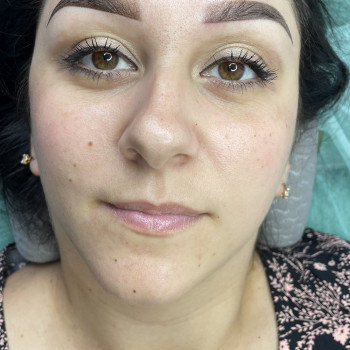 Перекриття старого перманенту брів, одразу після процедури