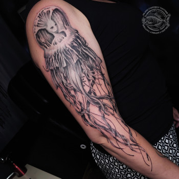 Тату медуза, фото - Тату мастер Алёна Иванник