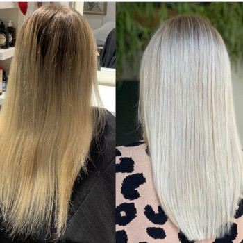 Блонд платиновий білий колір волосся, фото - Перукар Анна Сичевська