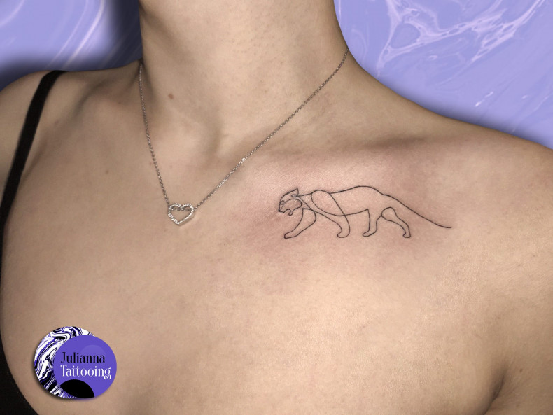 Женские черно-белые минимализм, фото - Тату мастер Julianna Tattooing