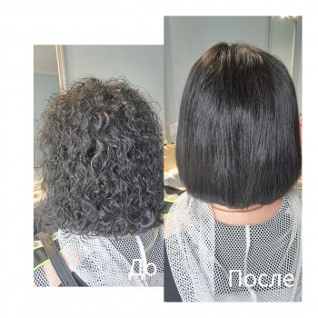 Кератинове випрямління після біозавивки 
 
 
 