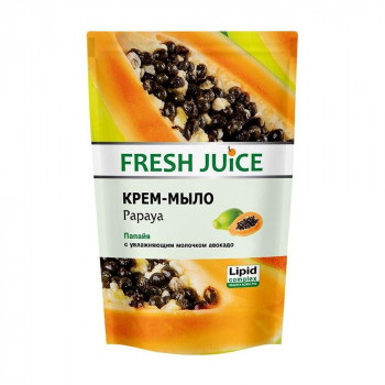 Рідке крем-мило Fresh Juice Папайя, з молочком авокадо, 460 мл (дойпак)