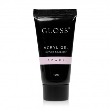 Акрил-гель для нігтів Gloss Acryl Gel UV/LED Soak Off, Pearl, 15 мл