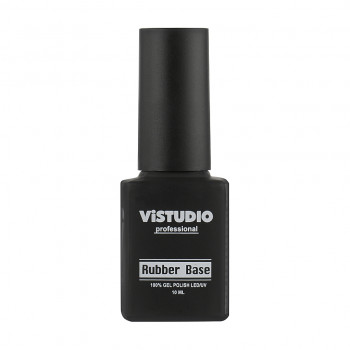 База для гель-лаку ViSTUDIO Professional Rubber Base 100% Gel Polish LED/UV, 10 мл