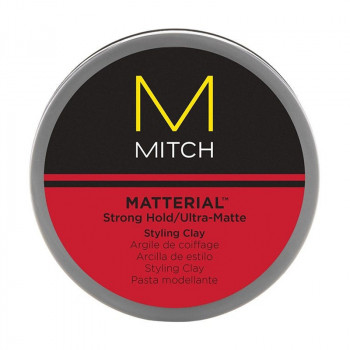 Мужская матовая глина для укладки волос Paul Mitchell Mitch Matterial Strong Hold/Ultra-Matte Styling Clay, 85 г