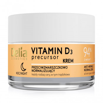 Денний крем для обличчя проти зморщок Delia Cosmetics Vitamin D3 Precursor Day Cream з вітаміном D3, 50 мл