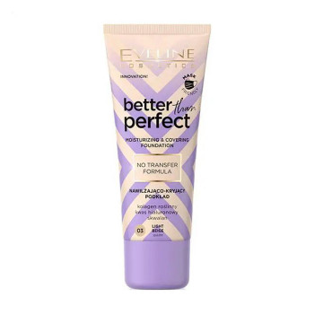 Зволожувальний тональний крем для обличчя Eveline Cosmetics Better Than Perfect Moisturising & Covering Foundation, 03 Light Beige, 30 мл
