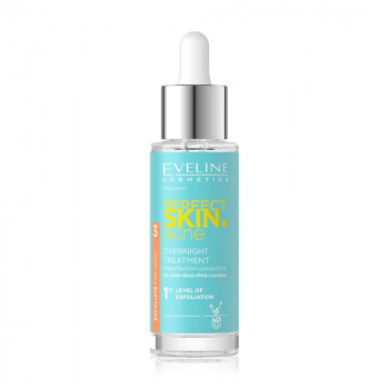 Нічна сироватка-терапія для обличчя Eveline Cosmetics Perfect Skin.acne з 5% комплексом кислот, 30 мл