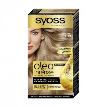 Безаміачна стійка фарба для волосся SYOSS Oleo Intense з олією-активатором 8-68 Перлинний блонд, 115 мл