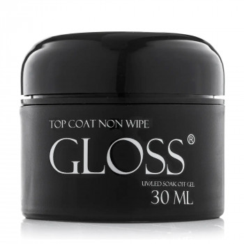 Топ для гель-лаку Gloss Top Coat Non Wipe без липкого шару, 30 мл