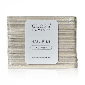 Набір одноразових пилок для нігтів Gloss 80/100 гритів, 50 шт
