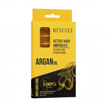 Активні ампули для волосся Revuele Argan Oil Active Hair Ampoules з аргановою олією, 8*5 мл