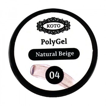 Полігель для нарощування нігтів KOTO PolyGel 04 Natural Beige, 5 мл