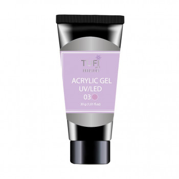 Акрил-гель для нігтів Tufi Profi Premium Acrylic Gel UV/LED, 03 Рожевий світанок, 30 г