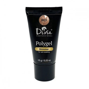 Полігель для нарощування нігтів Divia Polygel 009, 15 г