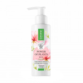 Олія-пінка для зняття макіяжу Lirene Power Of Plants Oil To Foam Make-up Remover Rose, 145 мл