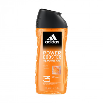 Гель для тіла, волосся та обличчя Adidas Power Booster Shower Gel 3 in 1 чоловічий, 250 мл