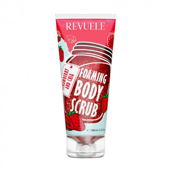 Скраб для тіла пінний Revuele Foaming Body Scrub Strawberry and Chia Полуниця та чіа, 200 мл