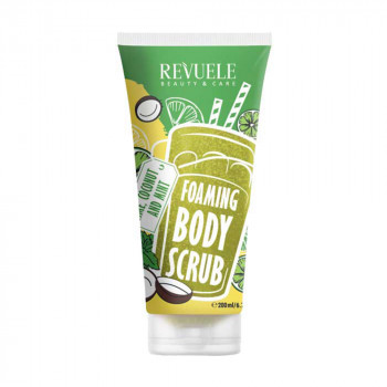 Скраб для тіла пінний Revuele Foaming Body Scrub Lime, Coconut and Mint Лайм, кокос та м'ята, 200 мл