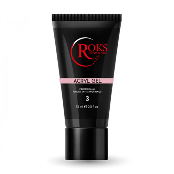 Акрил-гель для нігтів Roks Acryl Gel №3, 15 мл