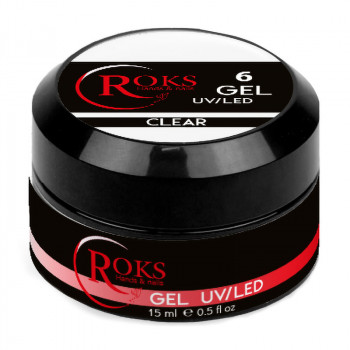 Гель для нарощування нігтів Roks Gel UV/LED No.6, 15 мл