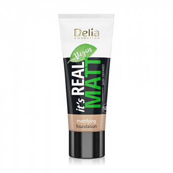 Тональний крем для обличчя Delia Cosmetics It's Real Matt Mattifying Foundation 101 Porcelain, 30 мл